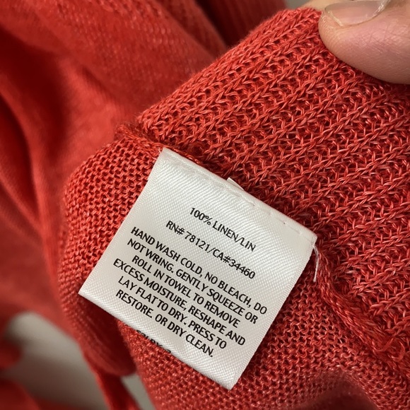 100% linen Eileen Fisher front open Cardigan - Picture 8 of 13